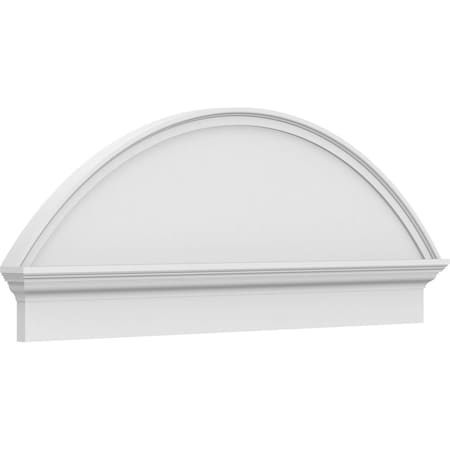 Segment Arch Smooth Architectural Grade PVC Combination Pediment, 50W X 19-3/8H X 2-3/4P